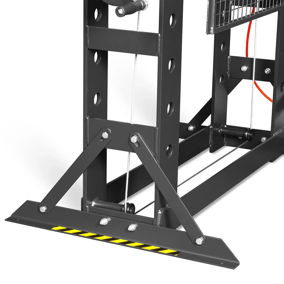 75 Ton H-Frame Air/Hydraulic Shop Press with Hand Winch,  Fully Welded Steel Frame,  Safety Guard,  Foot Pedal Control,  HSP75