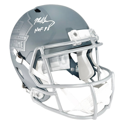 Brian Urlacher and Mike Singletary Signed Hall of Fame Slate Alternate Speed Full-Size Replica Football Helmet (Beckett)