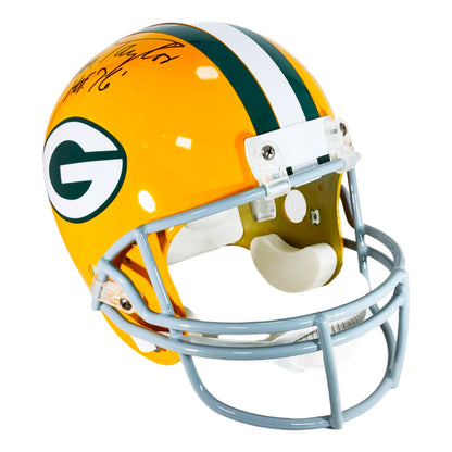 Jim Taylor Signed HOF 76 Inscription Green Bay Packers Full-Size Replica Football Helmet (JSA)