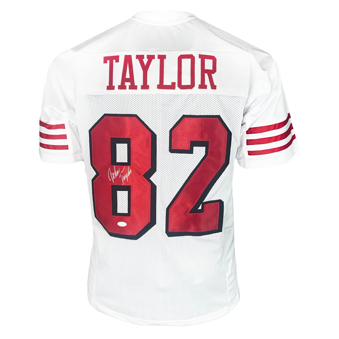 John Taylor Signed San Francisco White Shadow Numbers Football Jersey (JSA)
