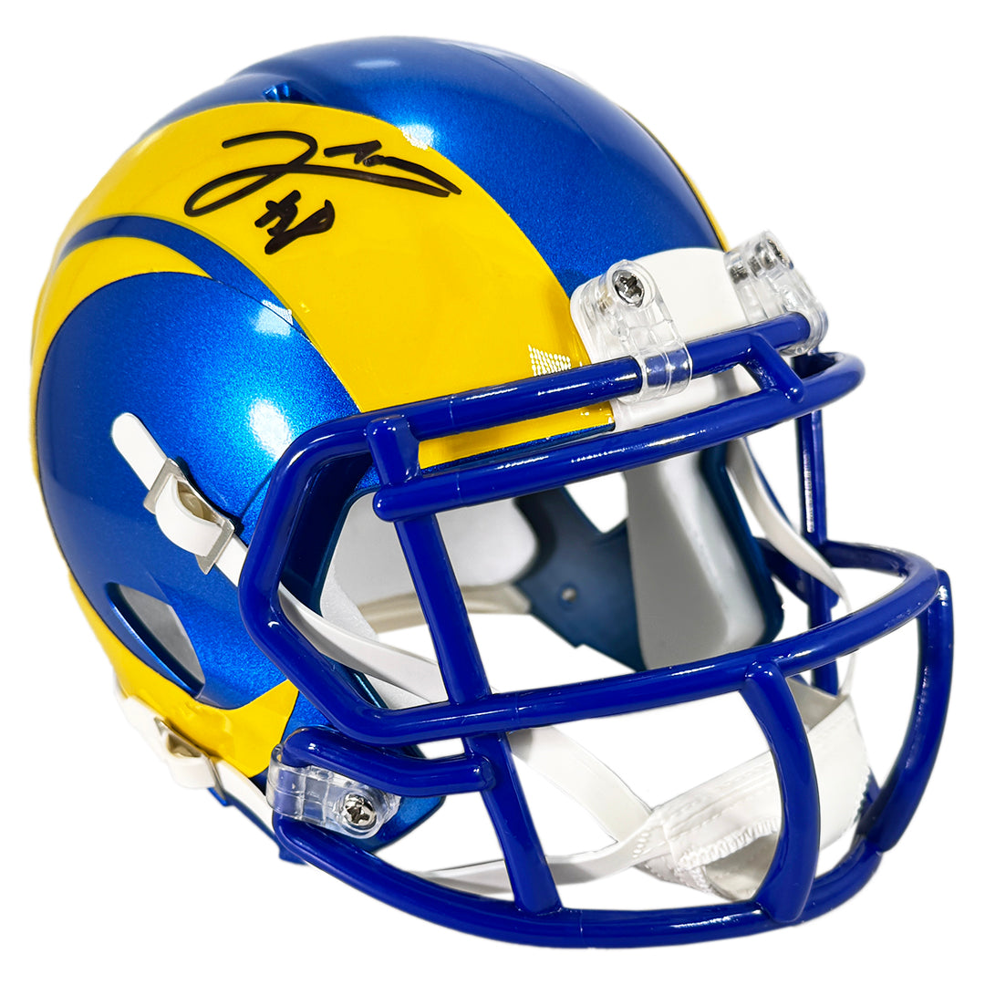 Jared Verse Signed Los Angeles Rams Speed Mini Football Helmet (Beckett)