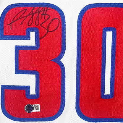 Rasheed Wallace Signed Detroit White Basketball Jersey (Beckett)