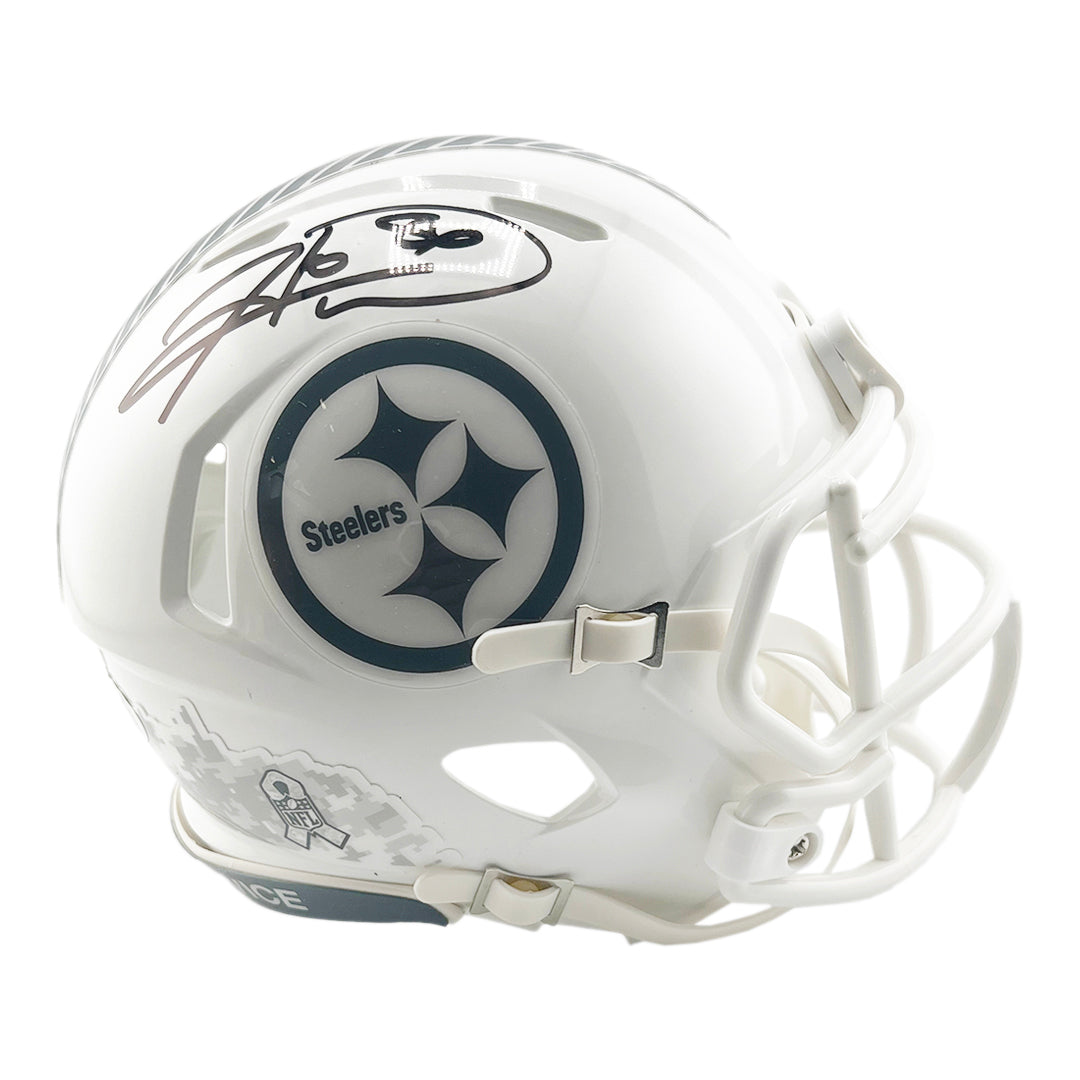 Hines Ward Signed Pittsburgh Steelers Salute to Service 2024 Mini Football Helmet (JSA)