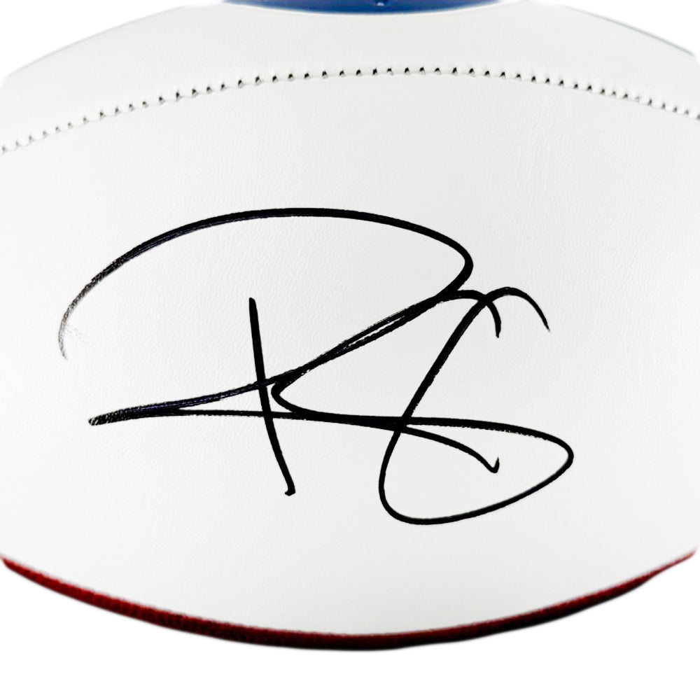 Reggie Wayne Signed White Panel Indianapolis Colts Official NFL Team Logo Football (Beckett)