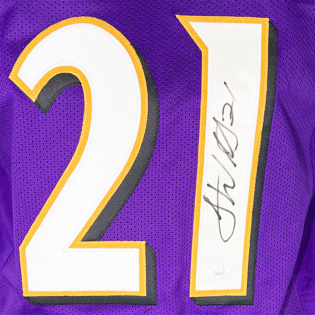 Ladarius Webb Signed Baltimore Purple Football Jersey (JSA)