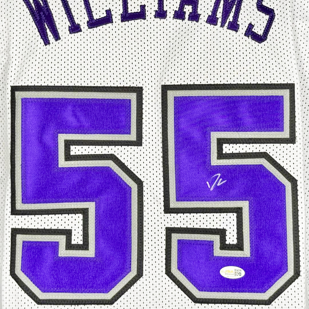 Jason Williams Signed Sacramento White Basketball Jersey (JSA)