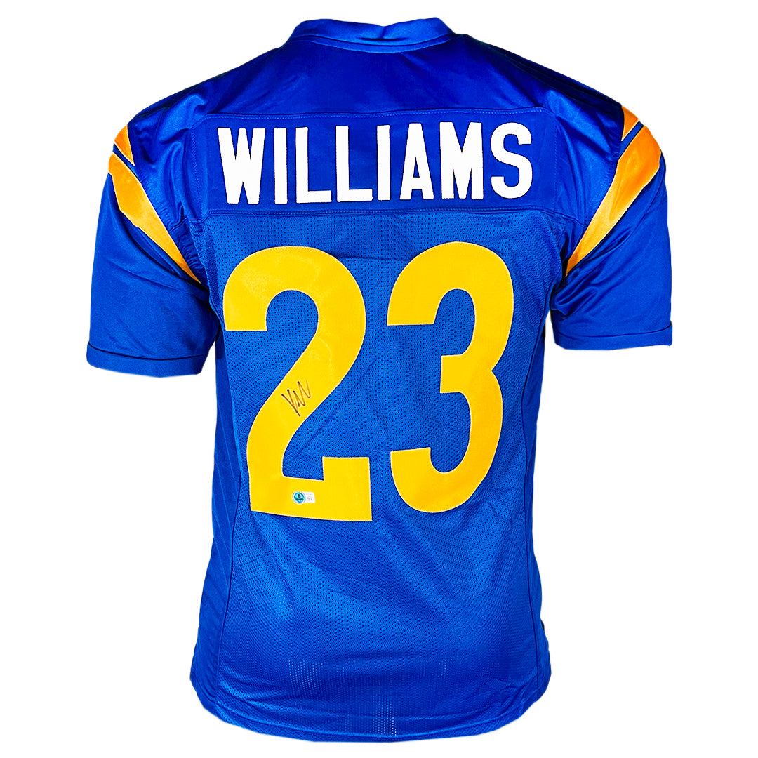 Kyren Williams Signed Los Angeles Blue Football Jersey (Beckett)