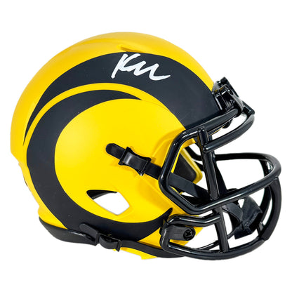Kyren Williams Signed Los Angeles Rams Rave Mini Football Helmet (Beckett)