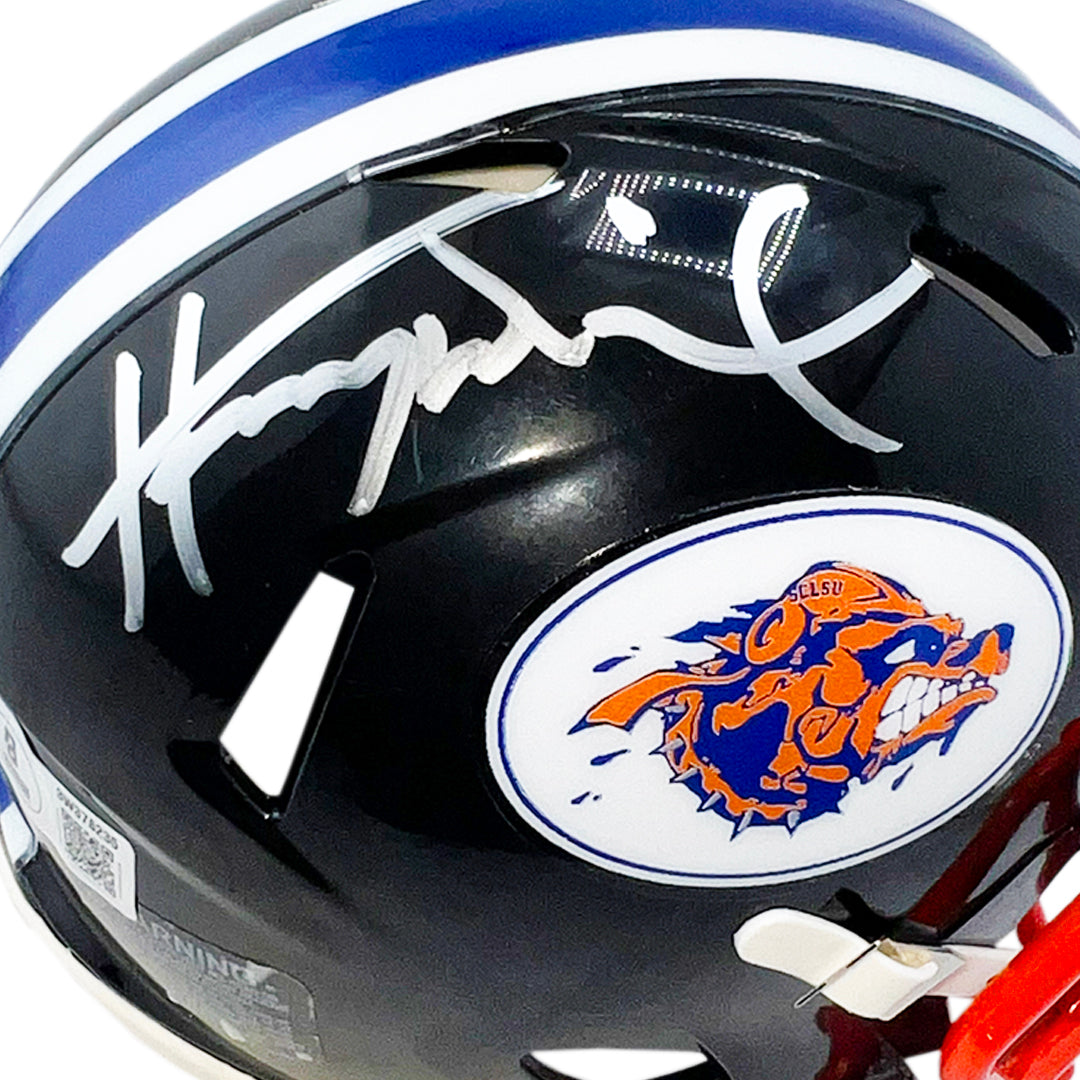 Henry Winkler Coach Klein Signed Mud Dogs Speed Mini Black Football Helmet (Beckett)