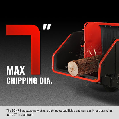 HONDA GX690 22HP 688cc Twin Cylinder Gasoline Engine Powered 7" Hydraulic Feeding Commerical Wood Chipper,  DCH7